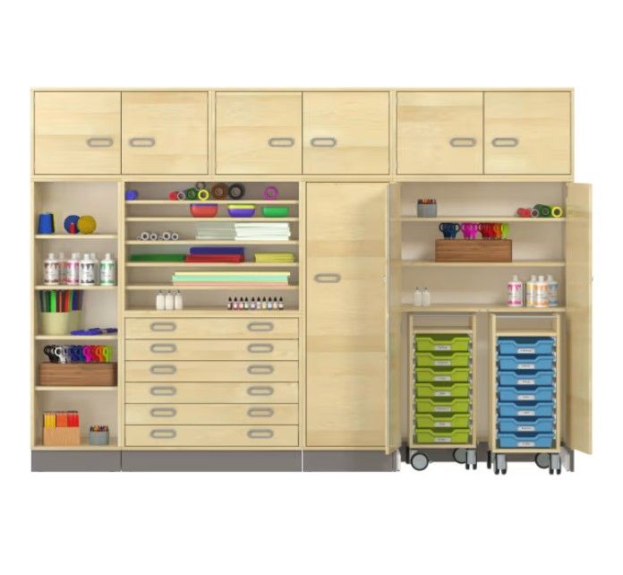 HABA Pro Pureo Veneer Wall Cabinet-Shelf Combination 1 (2012822)
