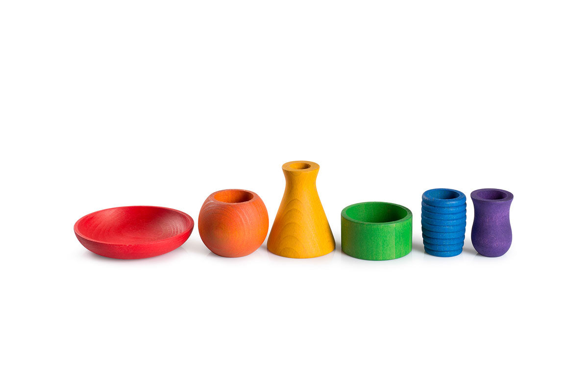 Grapat Wood Rainbow Pots