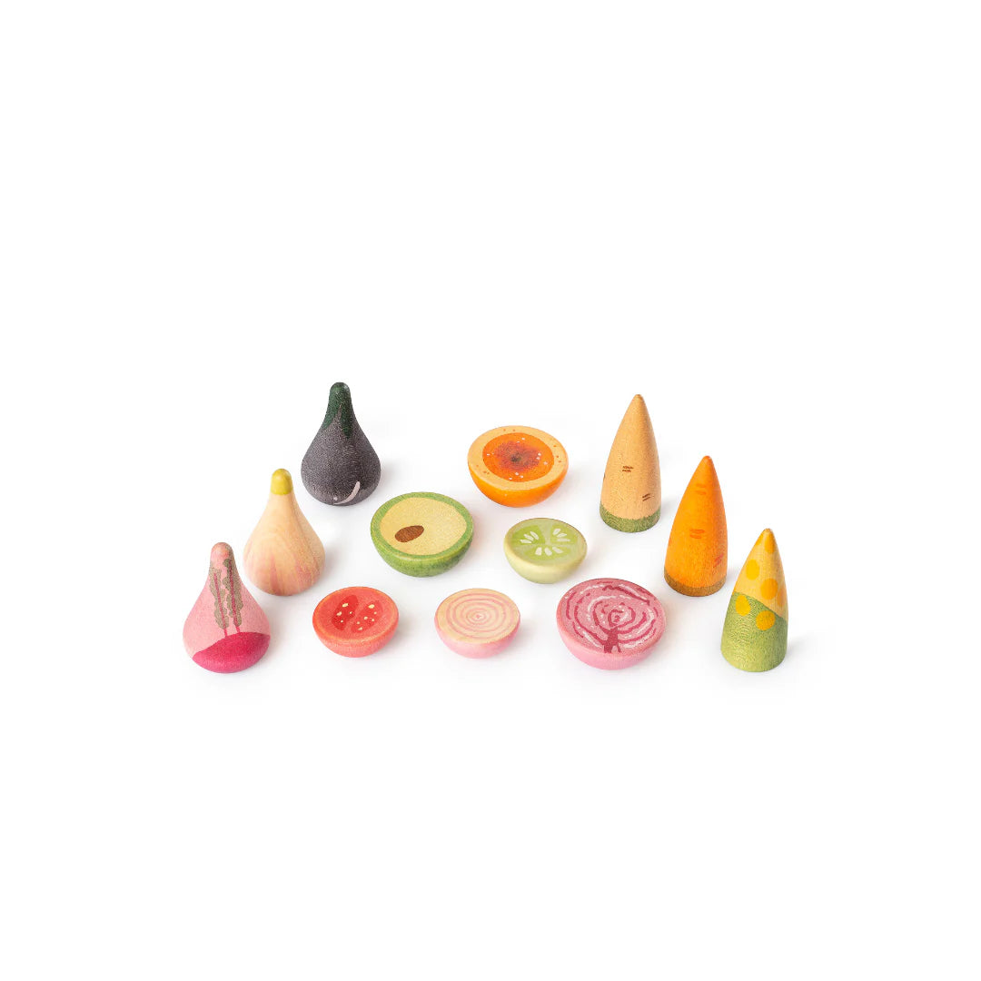 Grapat Wood Veggies (12 Pieces)