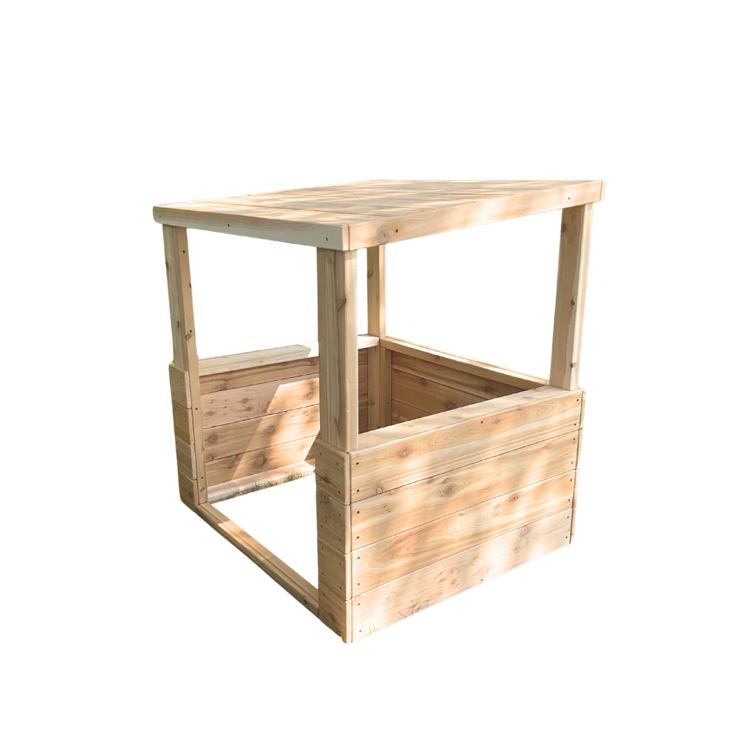 Cedar Playhouse Extension / 3-sided Pavilion - Just Playing (Made in Canada) (Copy)