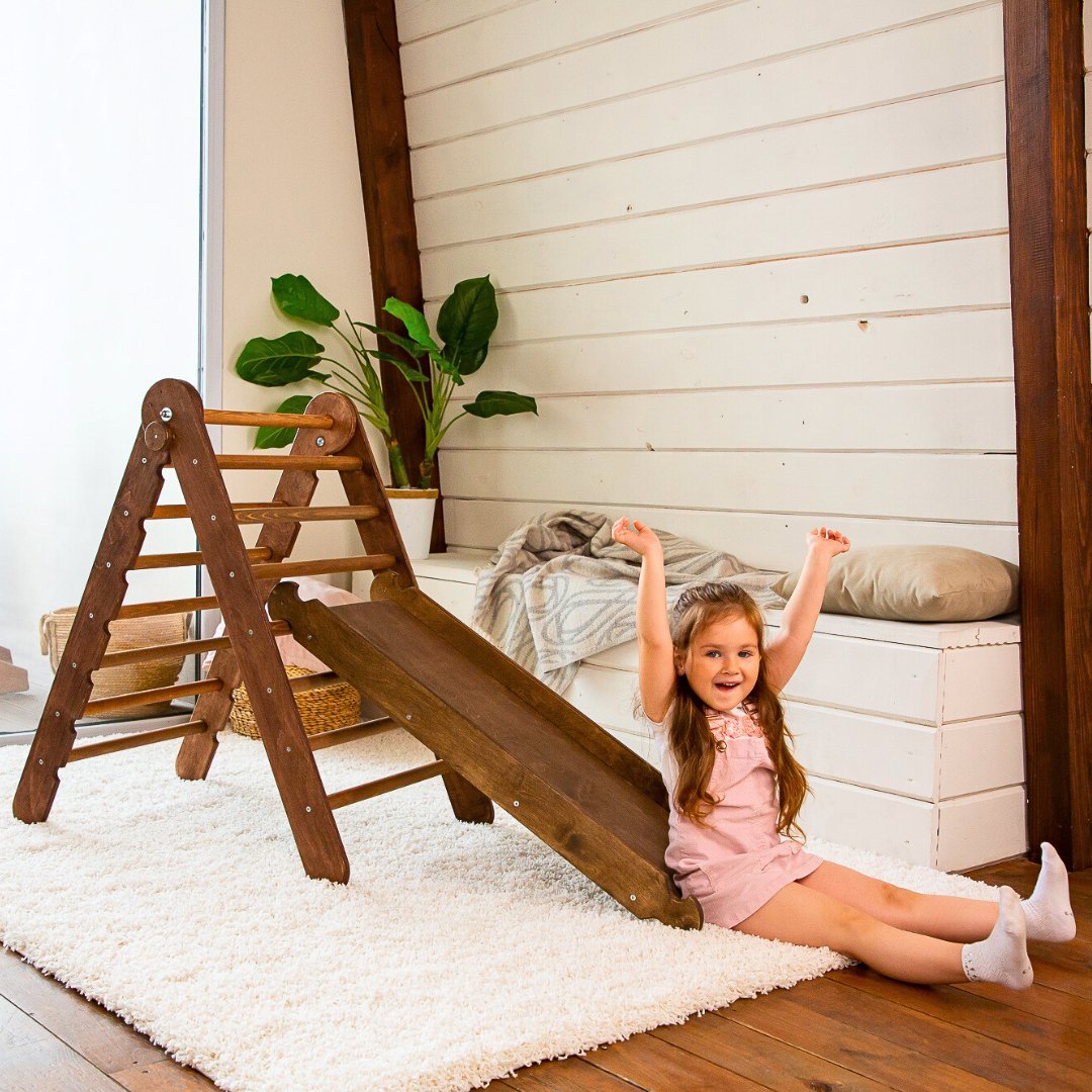 Pikler Triangle & Slide Board & Climbing Arch Bundle - by Goodevas