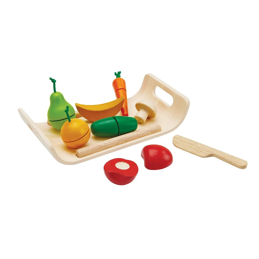 (DAMAGED BOX) Assorted Fruit & Vegetables - by Plan Toys