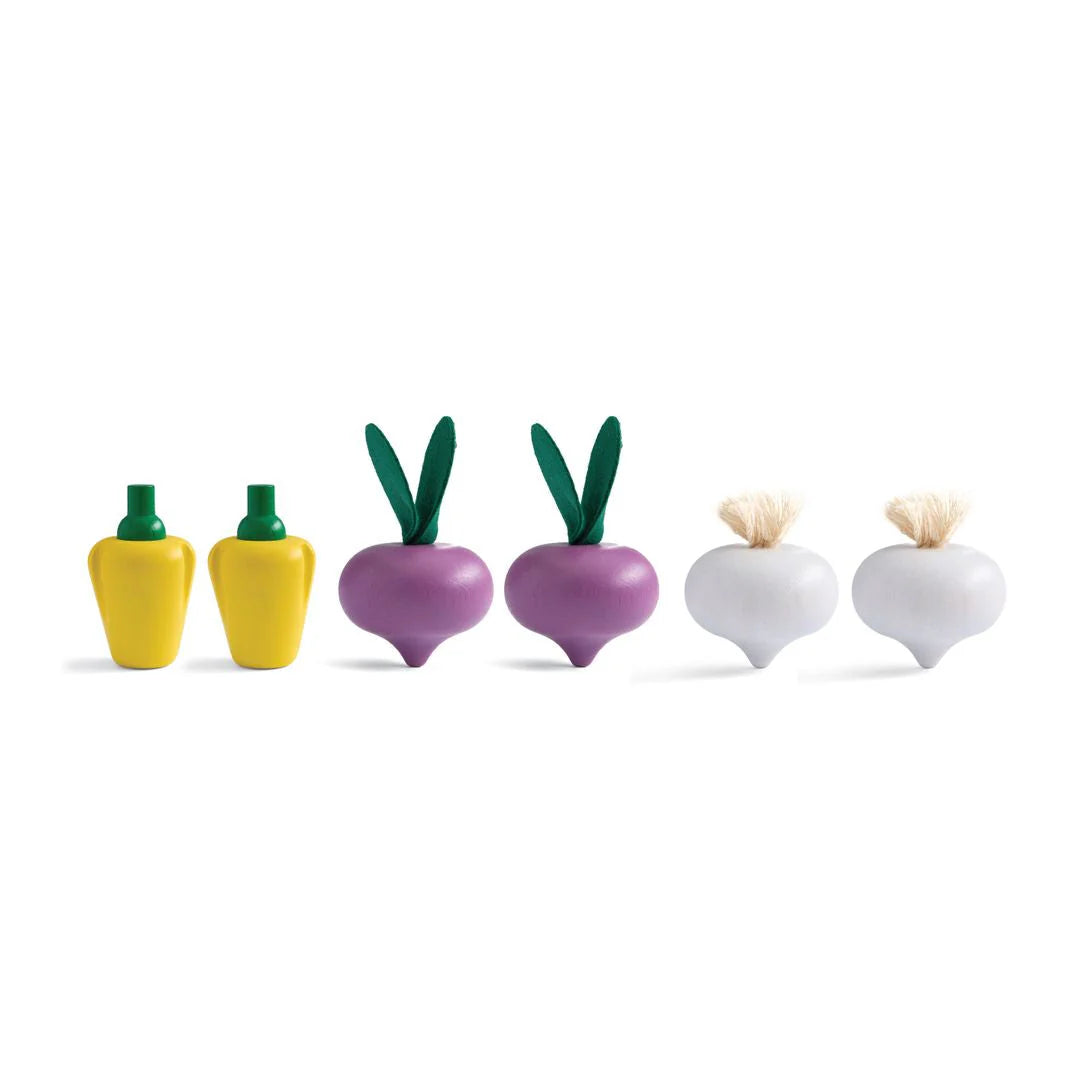 Fresh Produce Set C (Red Radishes, Garlics & Yellow Bell Peppers) by PlanToys