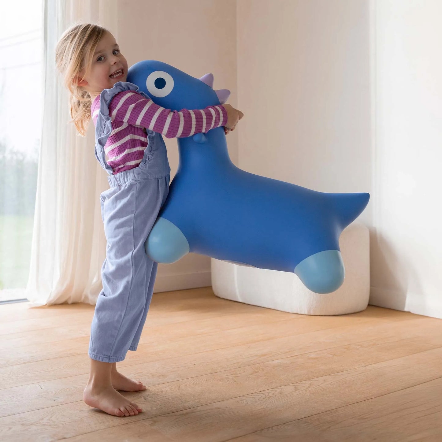 (DAMAGED BOX) Hoppi Bouncing Dinosaur Blue- Quut