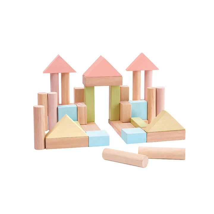 40 Pastel Unit Blocks by PlanToys