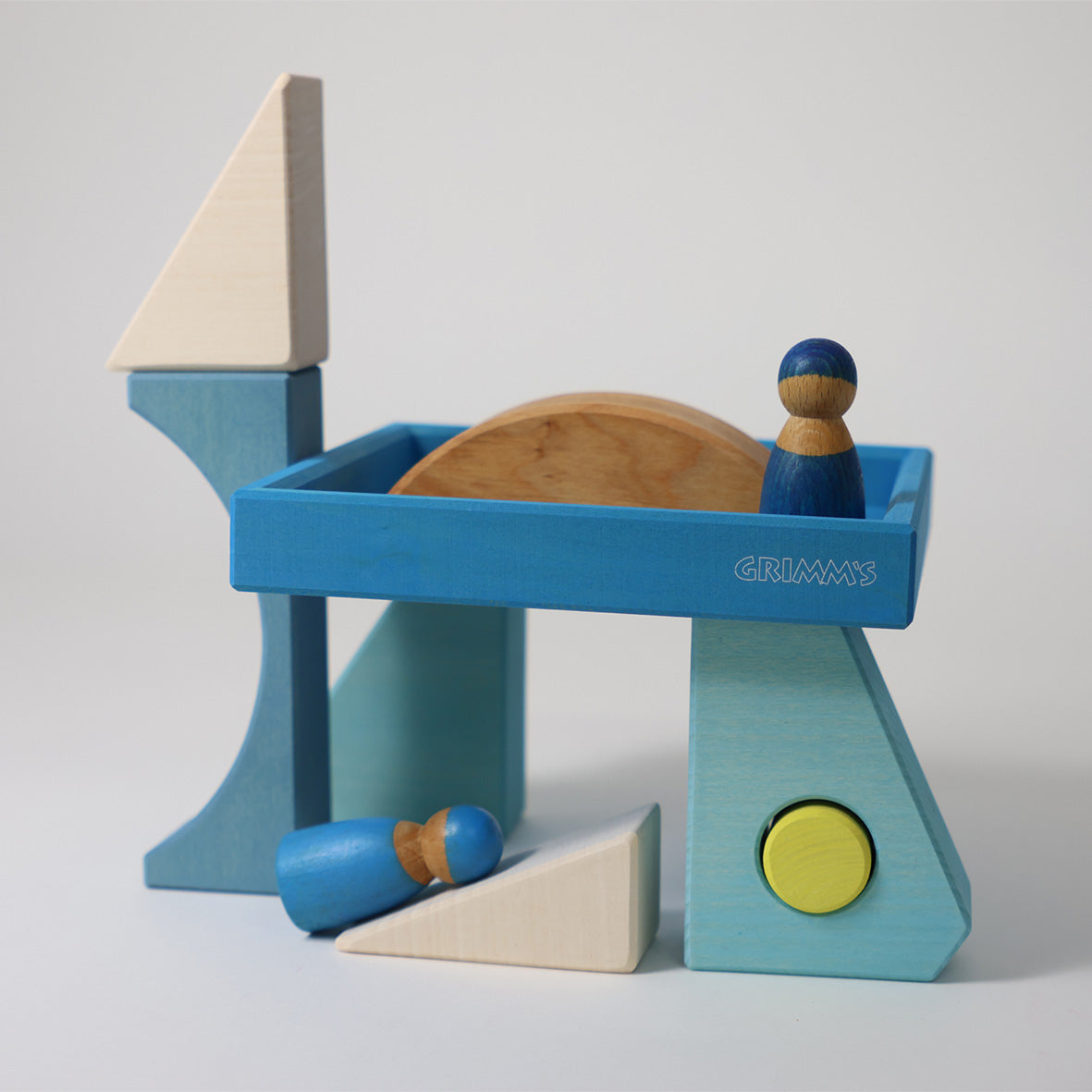 Grimm's -Blue Boat Building Set Creative Puzzle