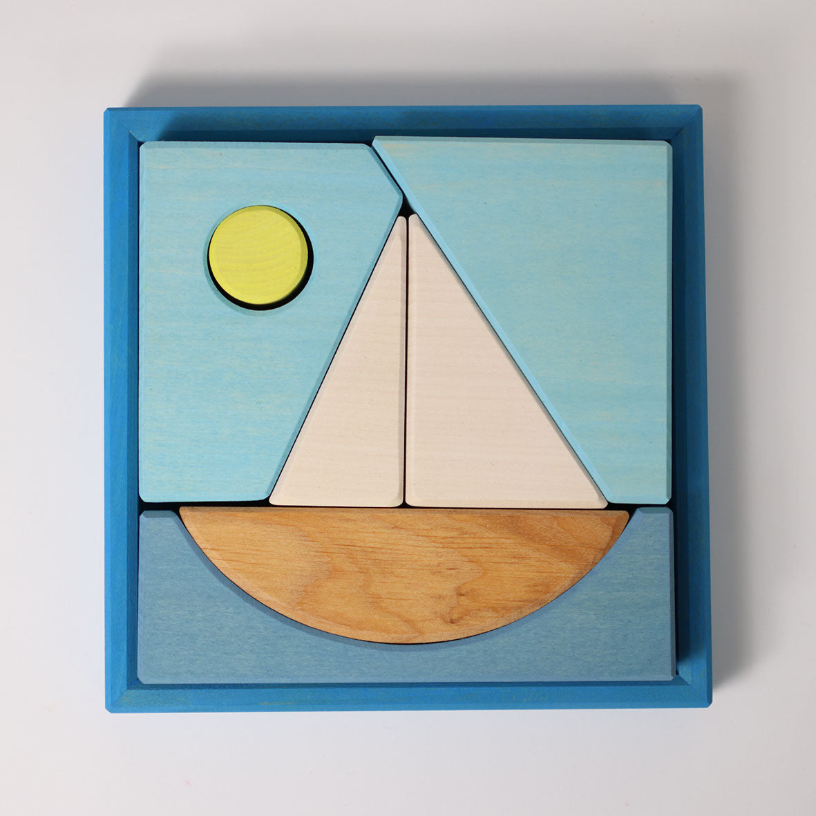 Grimm's -Blue Boat Building Set Creative Puzzle