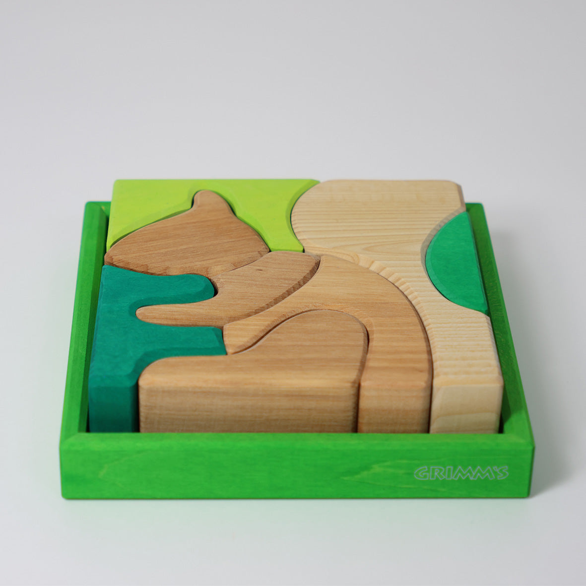 Grimm's - Green Squirrel Building Set Creative Puzzle