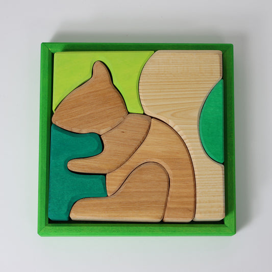 Grimm's - Green Squirrel Building Set Creative Puzzle