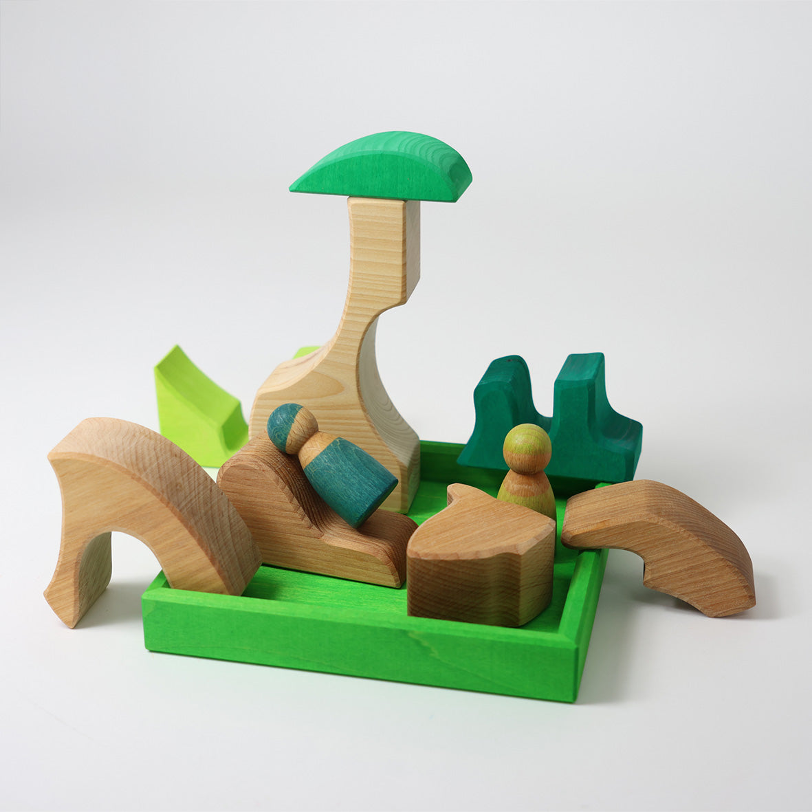 Grimm's - Green Squirrel Building Set Creative Puzzle