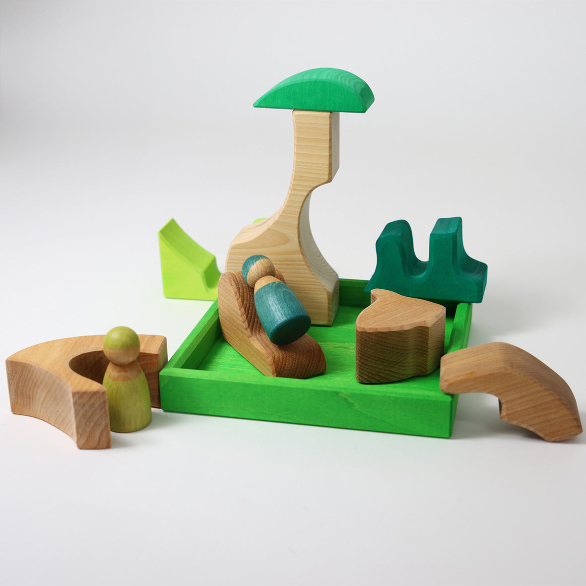 Grimm's - Green Squirrel Building Set Creative Puzzle