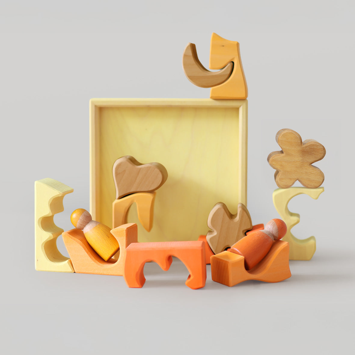 Grimm's - Yellow Shapes Building Set Creative Puzzle