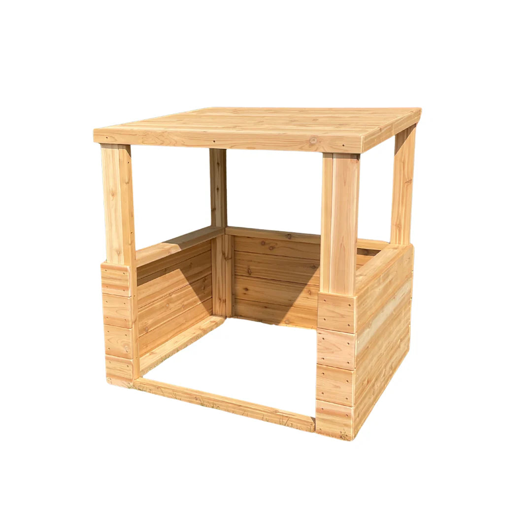 Cedar Playhouse Extension / 3-sided Pavilion - Just Playing (Made in Canada) (Copy)