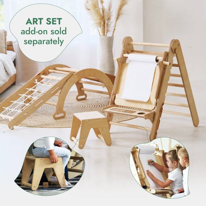 4in1 Montessori Climbing Frame Set: Triangle Ladder + Arch/Rocker + Sl ...