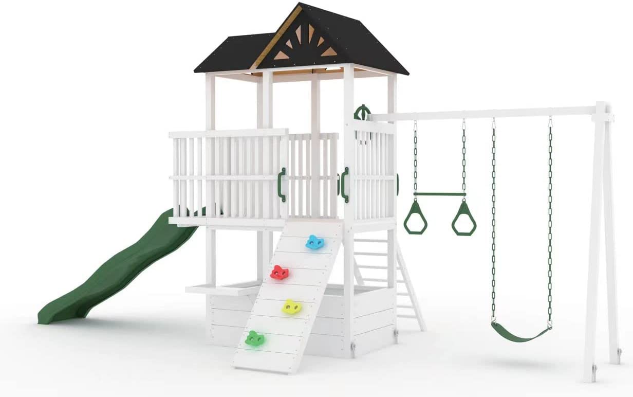 Craftsman - Modern Backyard Outdoor Swing Set by Avenlur