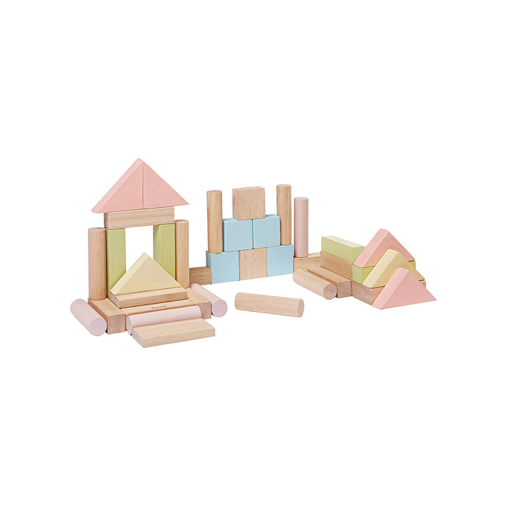40 Pastel Unit Blocks by PlanToys