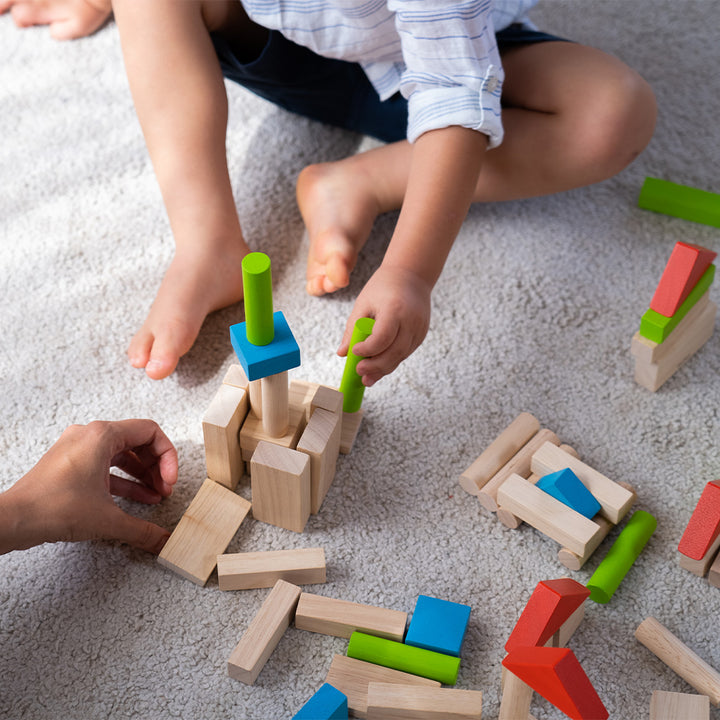 40 Colourful Unit Blocks by PlanToys