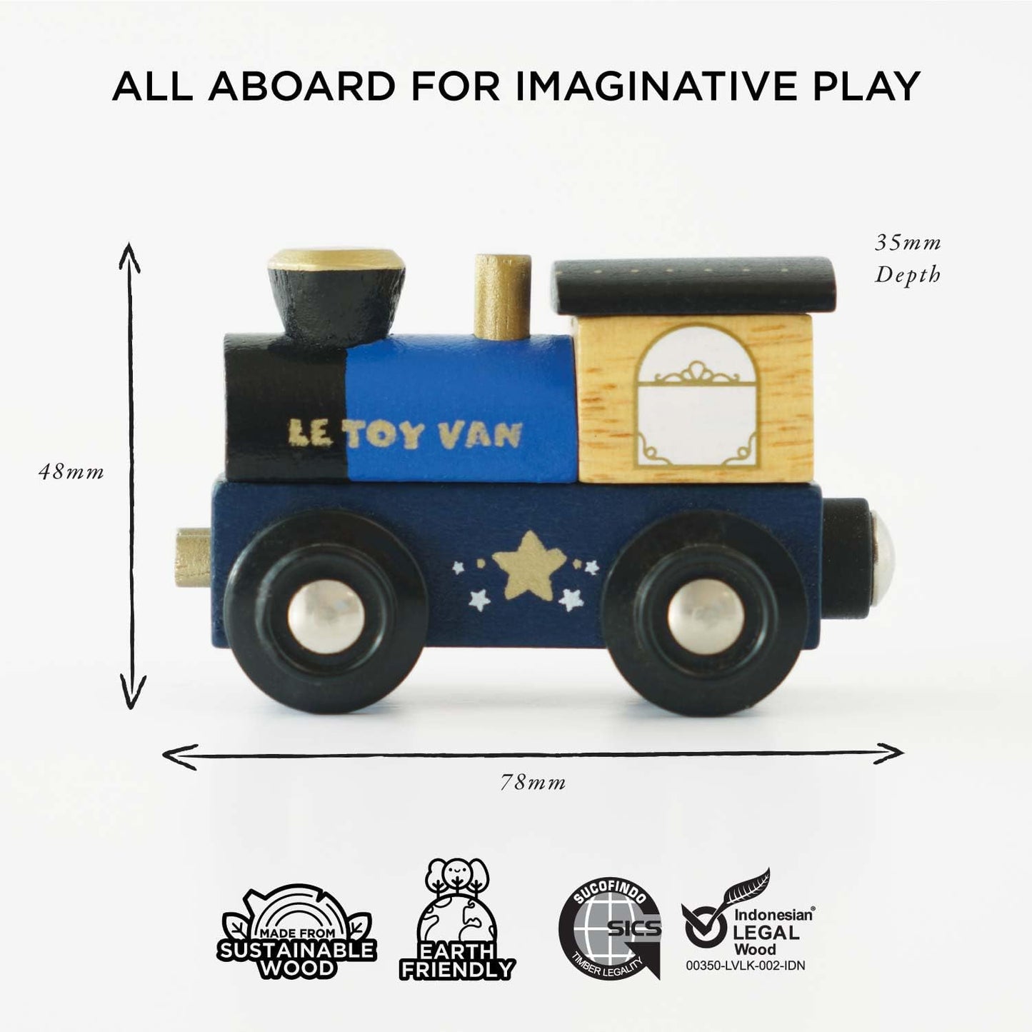 (DAMAGED BOX) Le Toy Van Twilight Train & Carriages