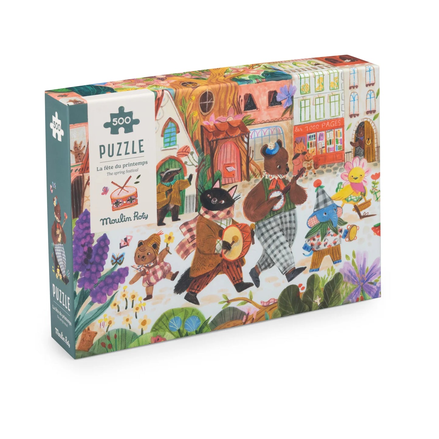 (DAMAGED BOX) Les Minouchkas - The Spring Festival Puzzle 500 pcs by Moulin Roty
