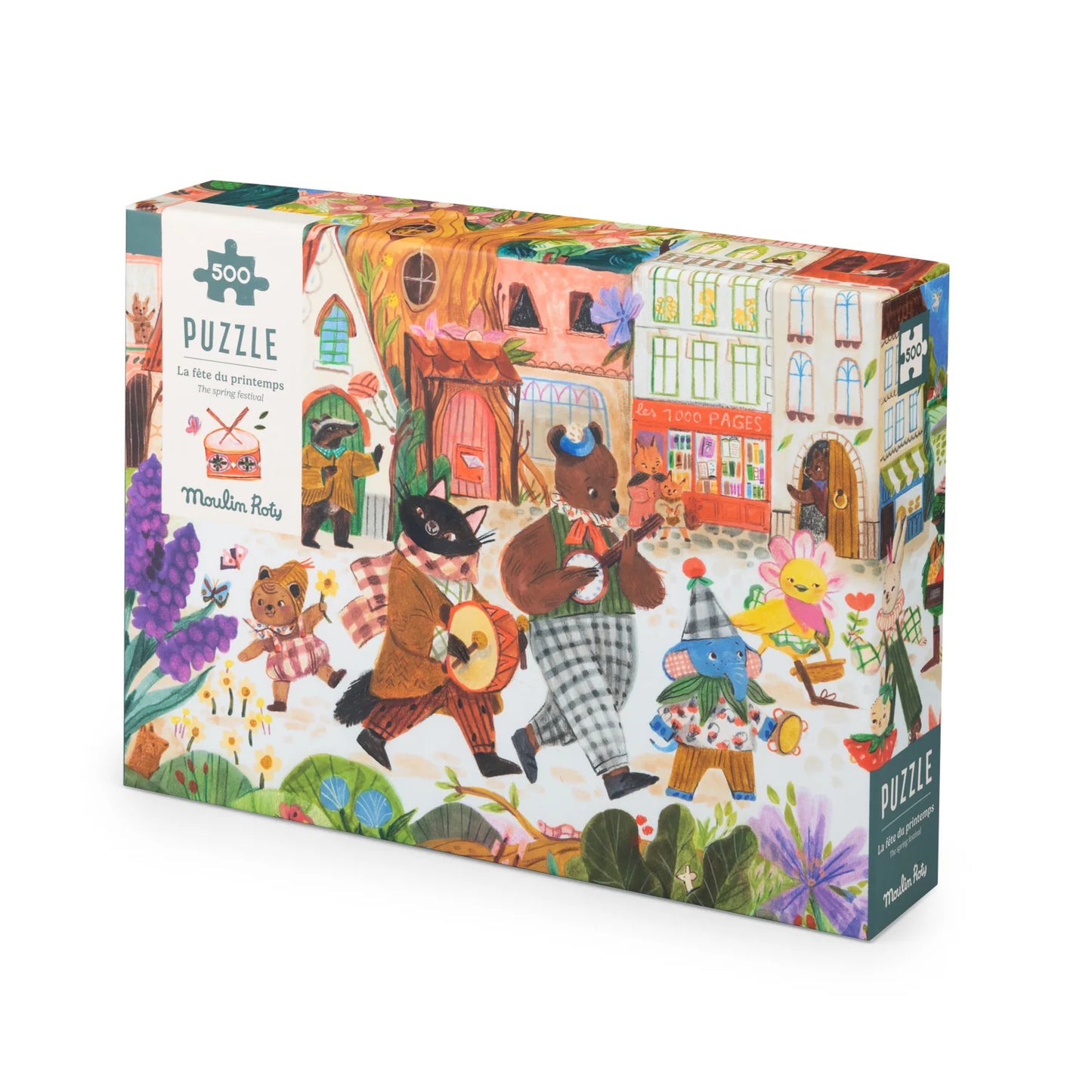 (DAMAGED BOX) Les Minouchkas - The Spring Festival Puzzle 500 pcs by Moulin Roty