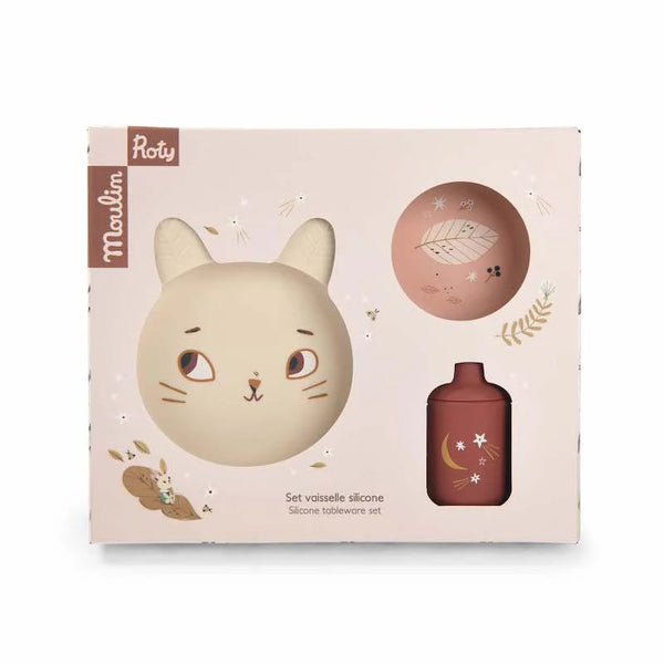 DAMAGED BOX) Apres la Pluie - Baby Dish Set by Moulin Roty – Wood