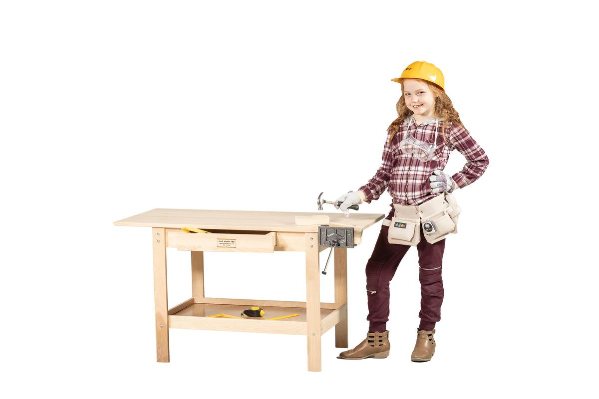 Workbench with Pull-Out Storage (Large) - Made in Canada – Wood Wood Toys