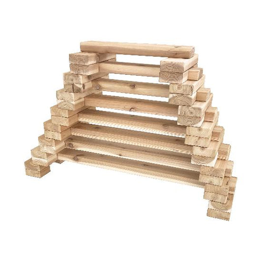 Cedar Stacking Balance Beams (Set of 8) - Just Playing (Made in Canada)