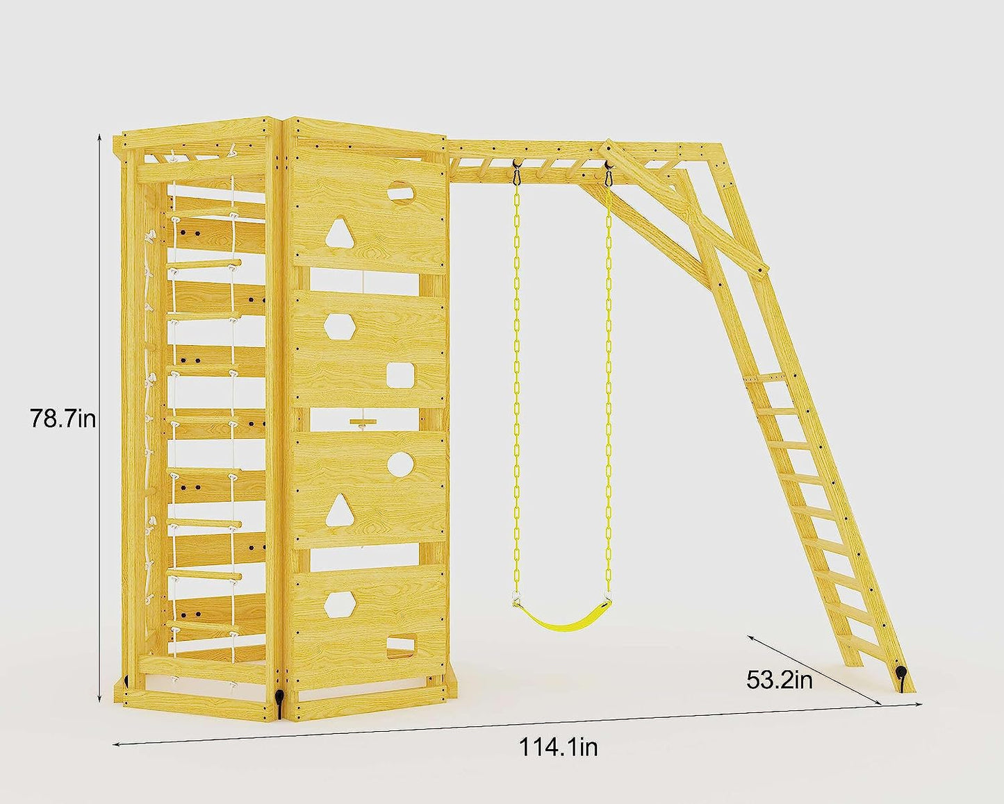 Hawthorn - Outdoor Climber with Monkey Bars, Swing, and Octagon Climber by Avenlur