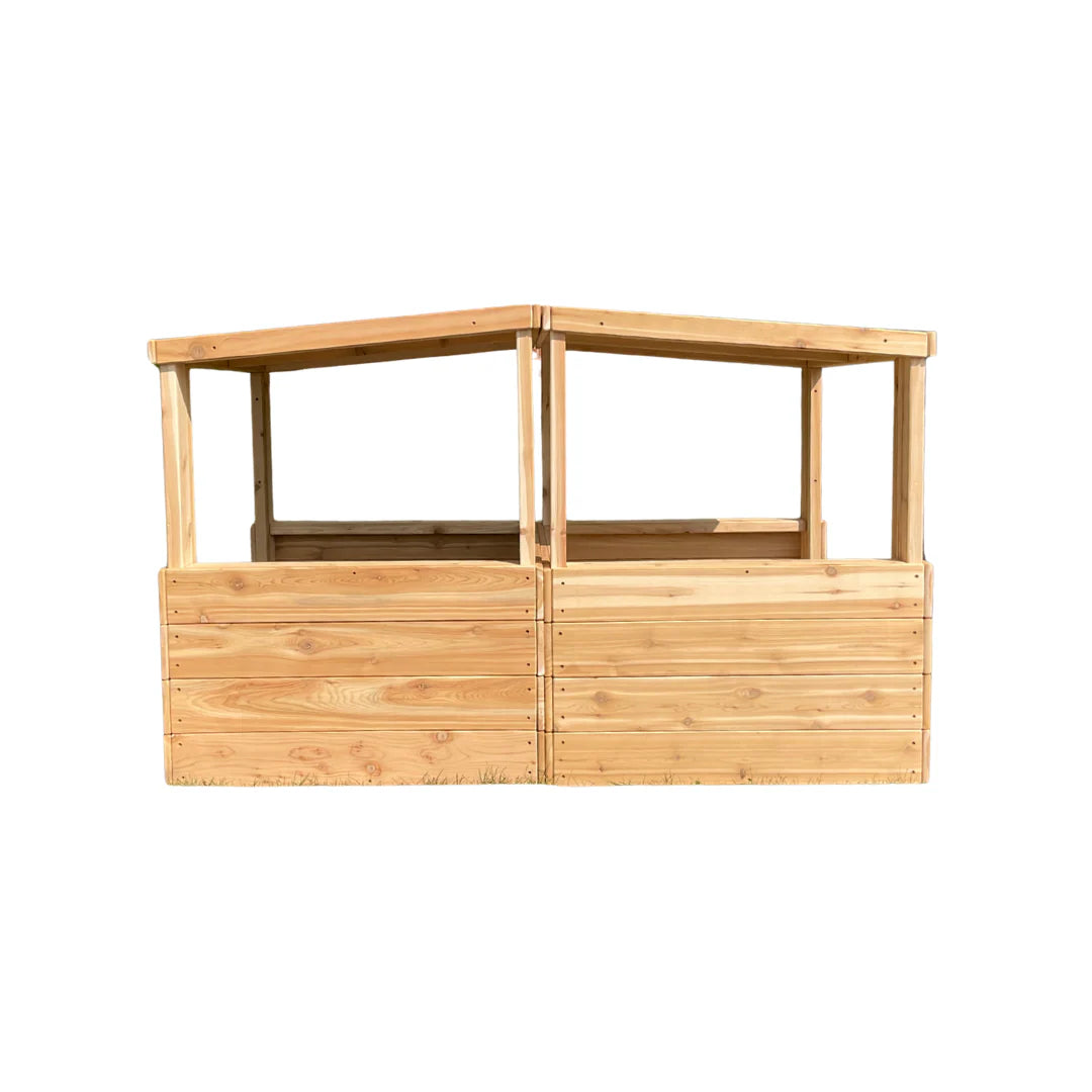 Cedar Playhouse Extension / 3-sided Pavilion - Just Playing (Made in Canada) (Copy)