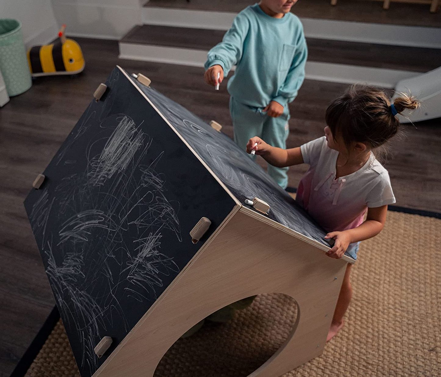 Evergreen- Children's Playhouse with Chalkboard Roof by Avenlur