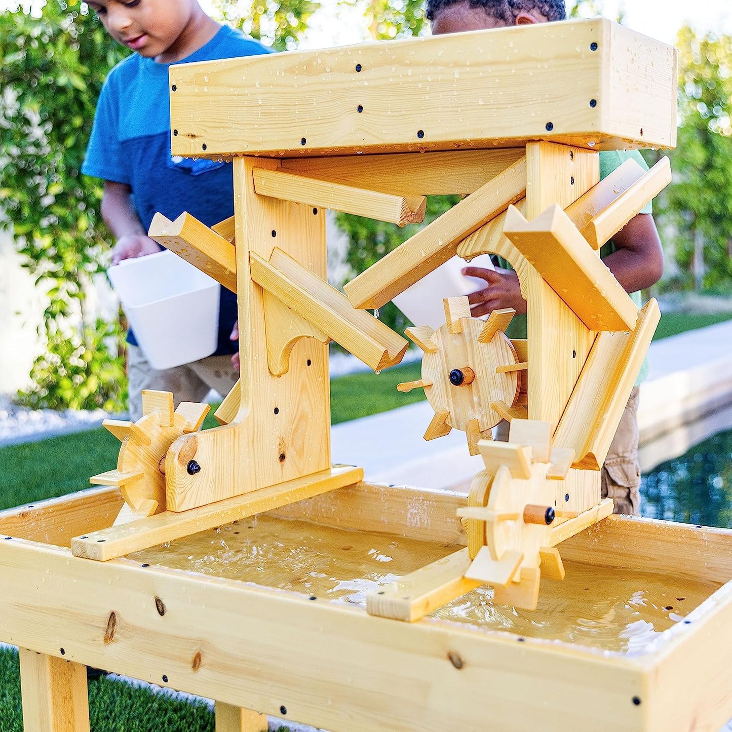 Table à eau d'extérieur en bois pour enfants et tout-petits par Avenlur 