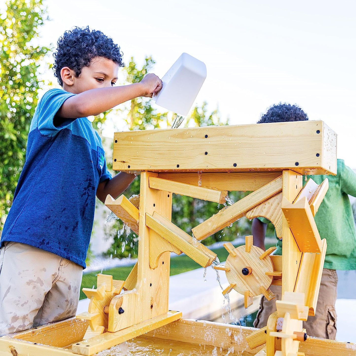 Table à eau d'extérieur en bois pour enfants et tout-petits par Avenlur 