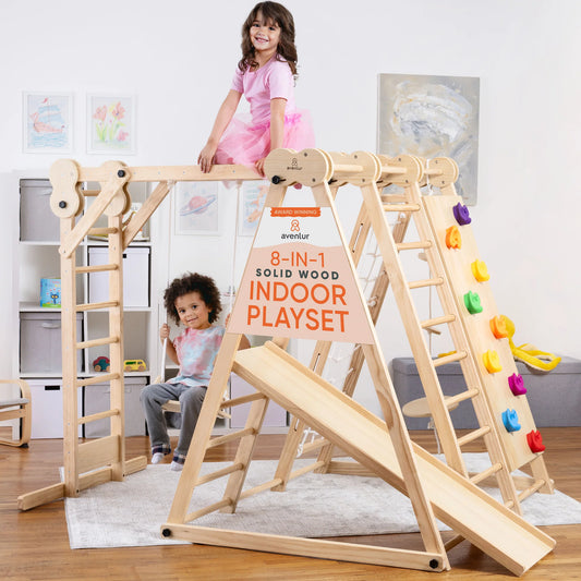 Chestnut - 8-in-1 Jungle Gym for Toddlers by Avenlur