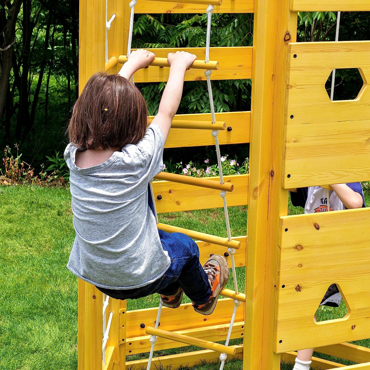 Hawthorn - Outdoor Climber with Monkey Bars, Swing, and Octagon Climber by Avenlur