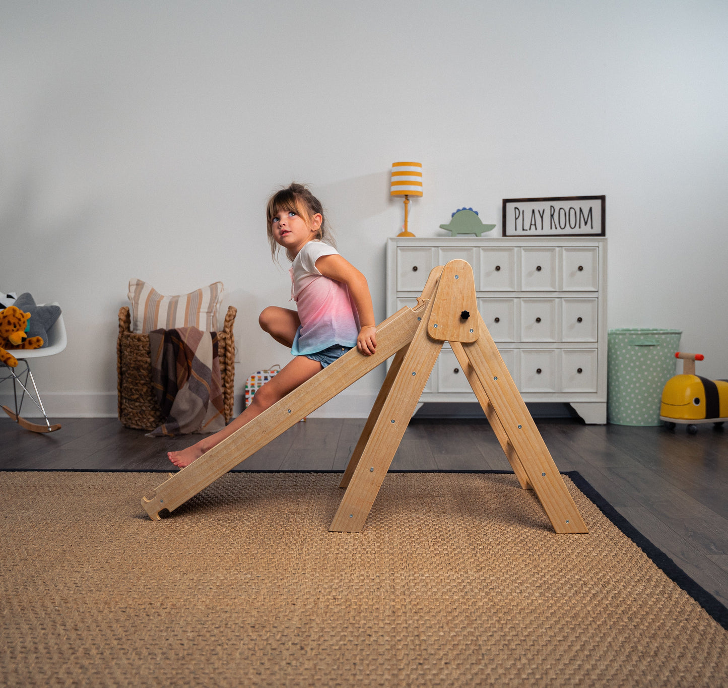 Hazel - Pikler Triangle Ladder & Rocker Set by Avenlur