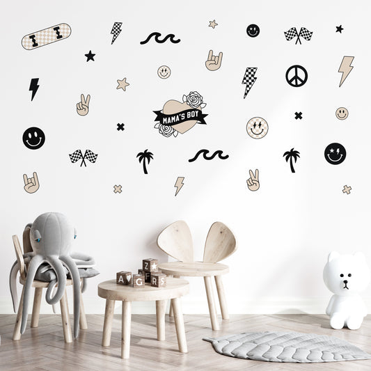 Peel & Stick Fabric Wall Stickers - Boyhood