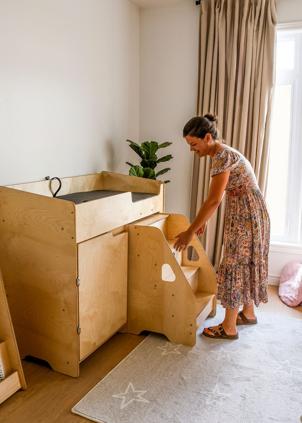 Changing Station with Stairs - by Fern Kids (Made in Canada)