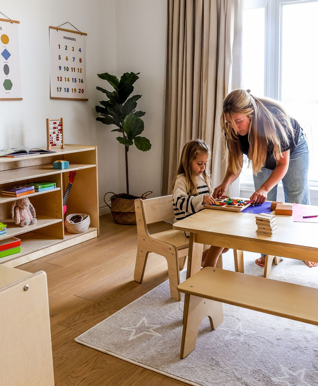 MontShelf Birch Backed Sensory Shelf- by Fern Kids (Made in Canada)