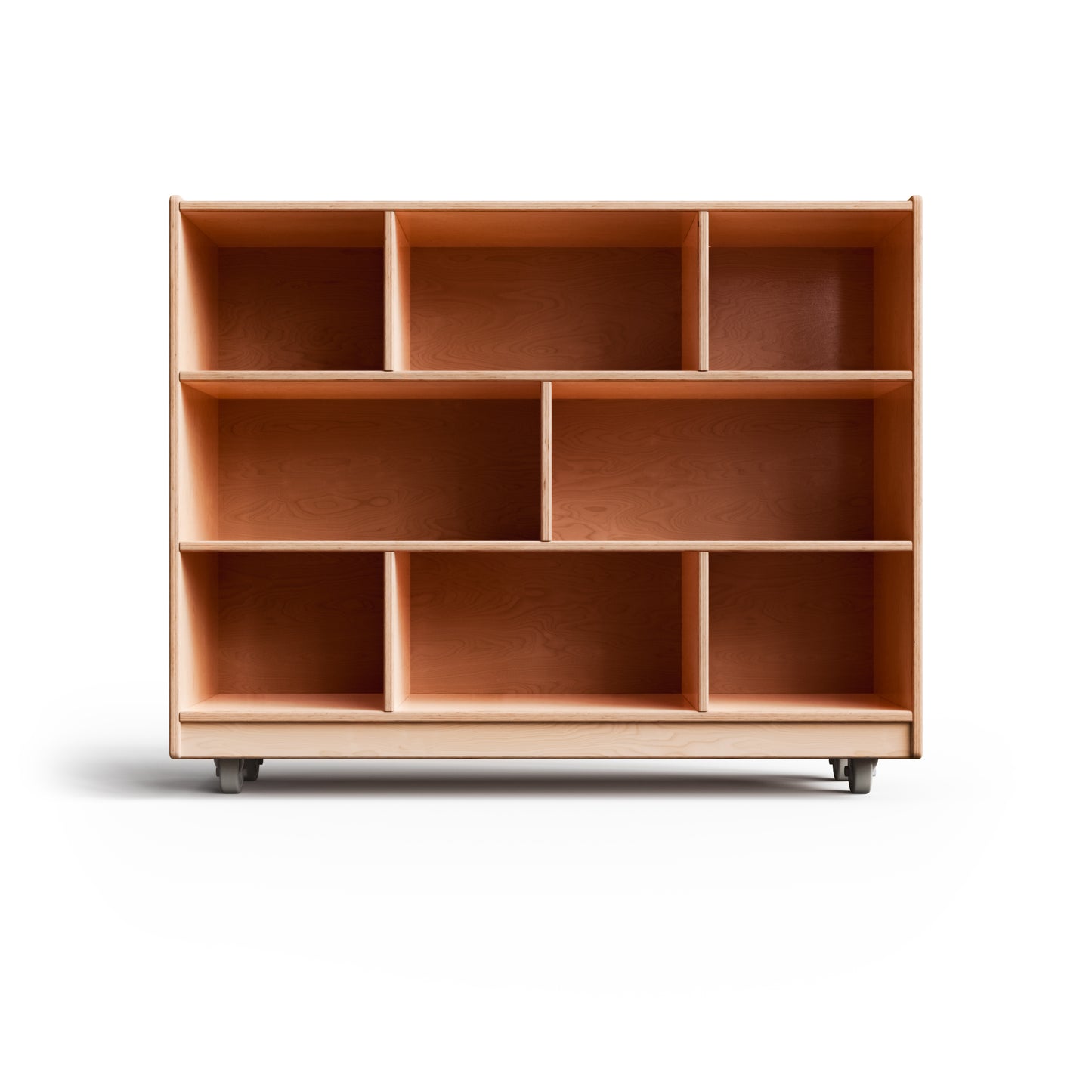 MontShelf Birch Backed Two Shelves with Vertical Divider - by Fern Kids (Made in Canada)