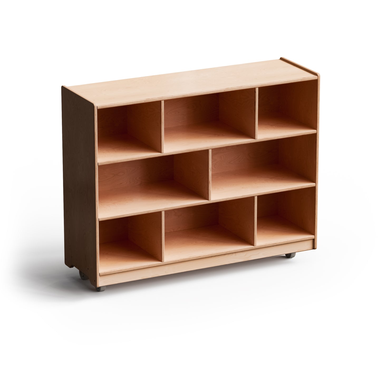 MontShelf Birch Backed Two Shelves with Vertical Divider - by Fern Kids (Made in Canada)