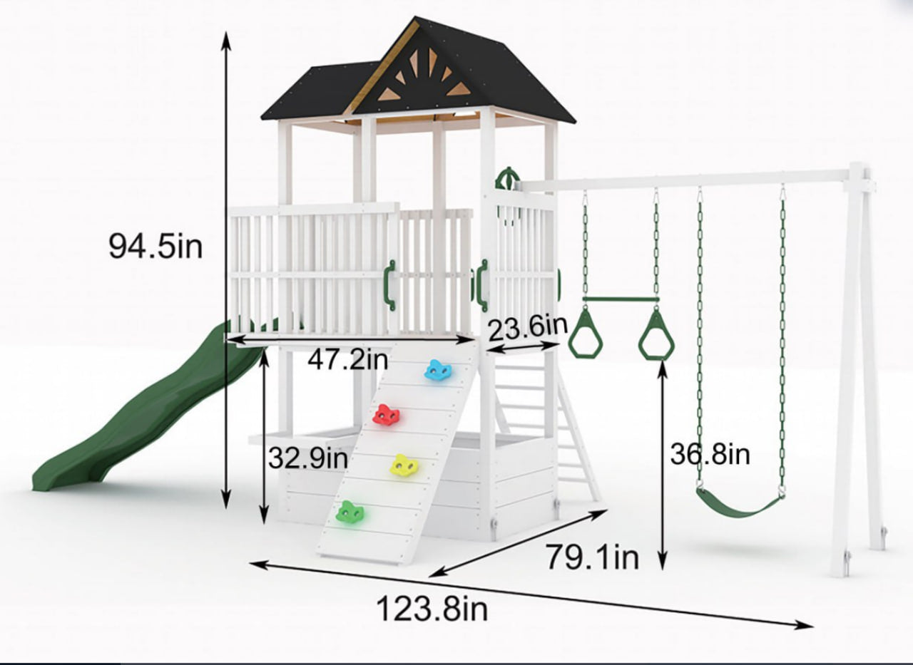 Craftsman - Modern Backyard Outdoor Swing Set by Avenlur