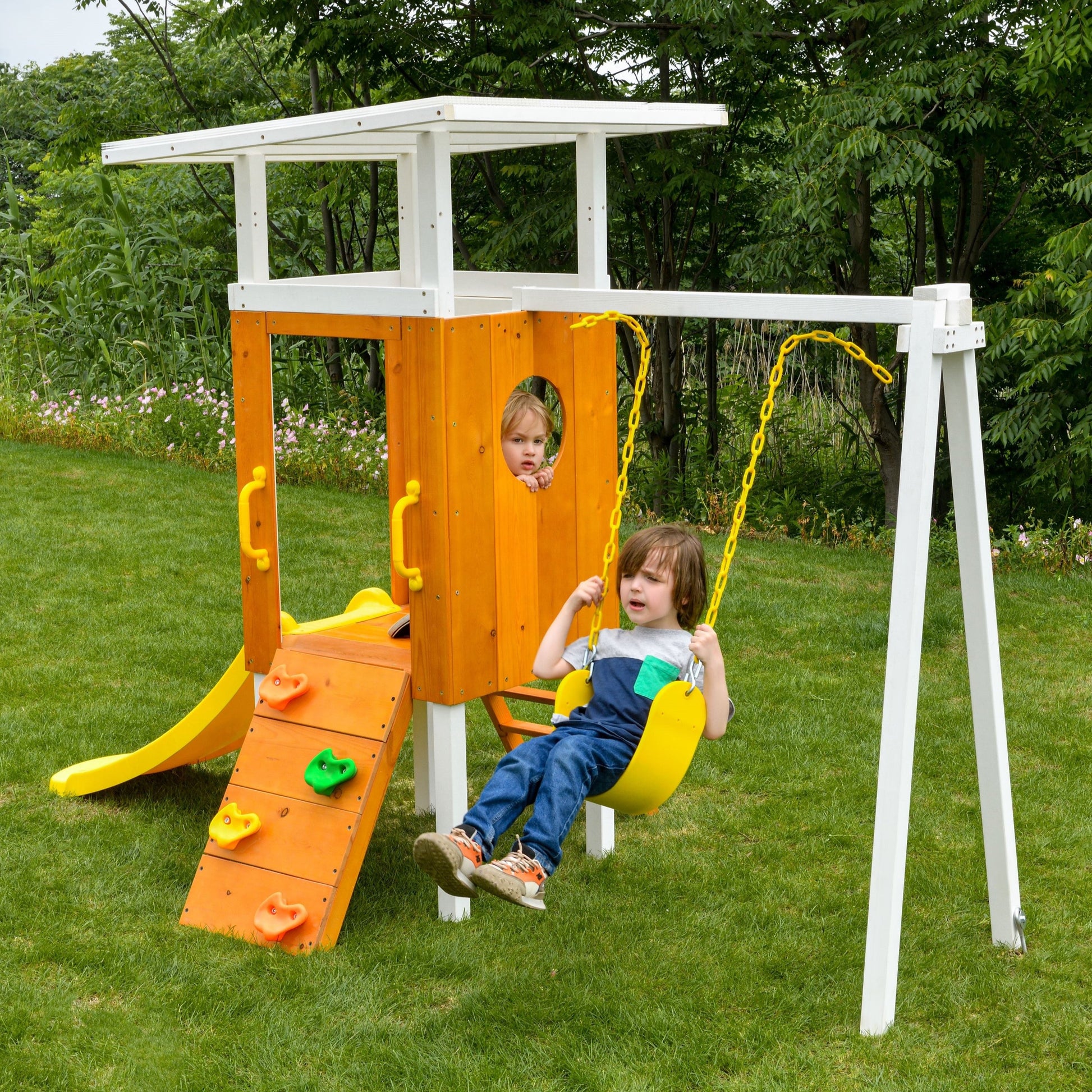 Diy Infant Swing Outdoor Little Tikes FUNLIO Wooden Swing Set For