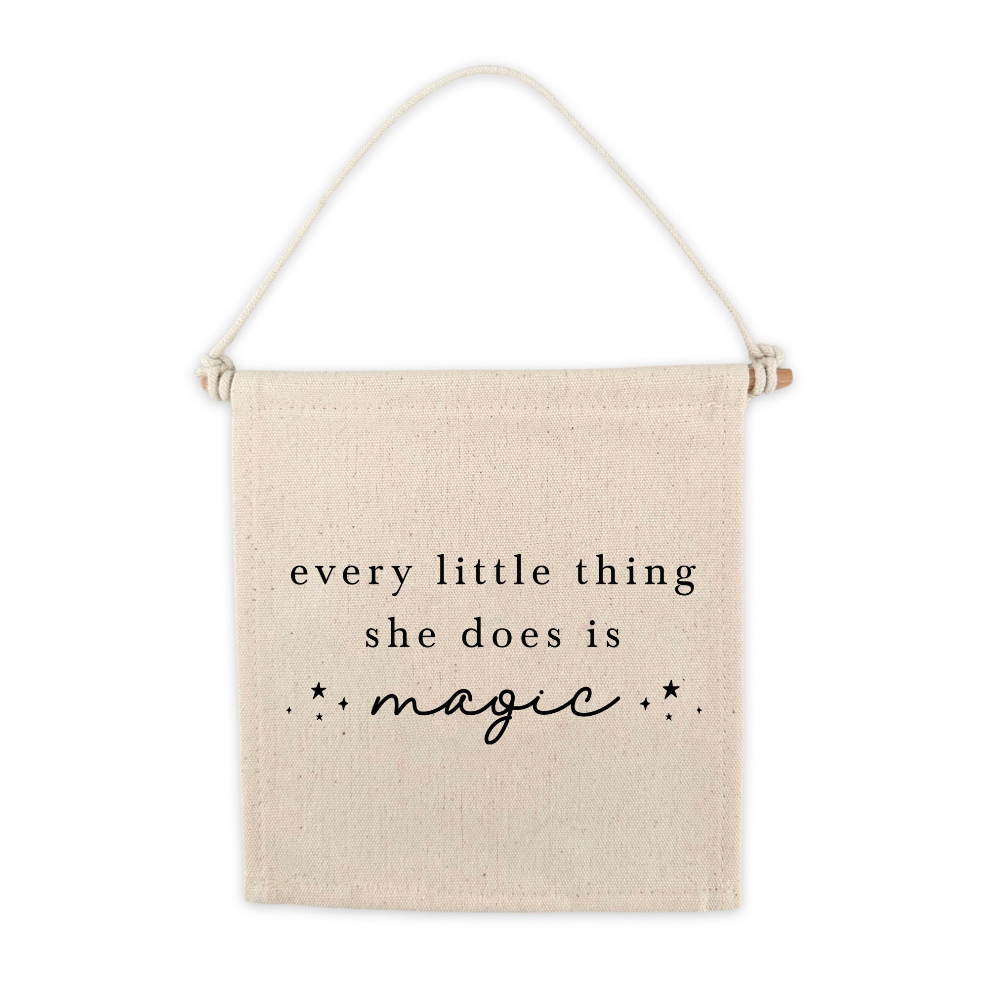 Every Little Thing She Does Is Magic Canvas Hang Sign – Wood Wood Toys