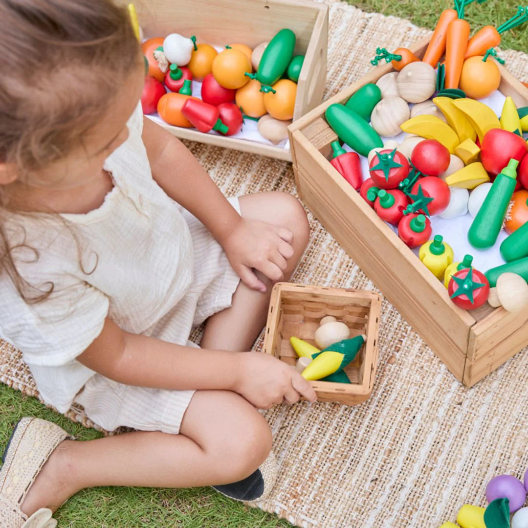 Fresh Produce Set B (Carrots, Zucchinis & Tomatoes) × 6 by PlanToys