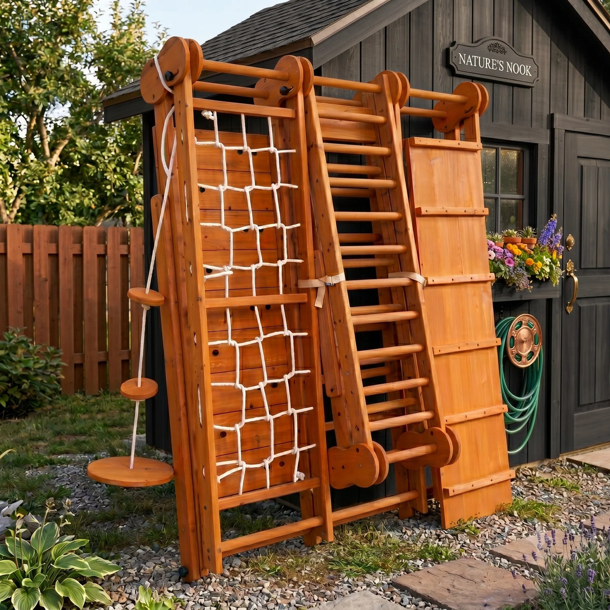 Chestnut - 8-in-1 Jungle Gym for Toddlers by Avenlur