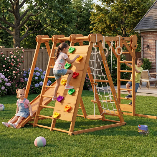 Chestnut - 8-in-1 Jungle Gym for Toddlers by Avenlur