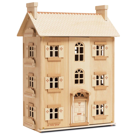 Grand Natural Wood Dolls House - by Le Toy Van