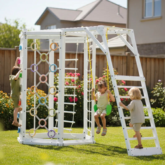 Hawthorn XL – White - Octagon Outdoor Jungle Gym by Avenlur