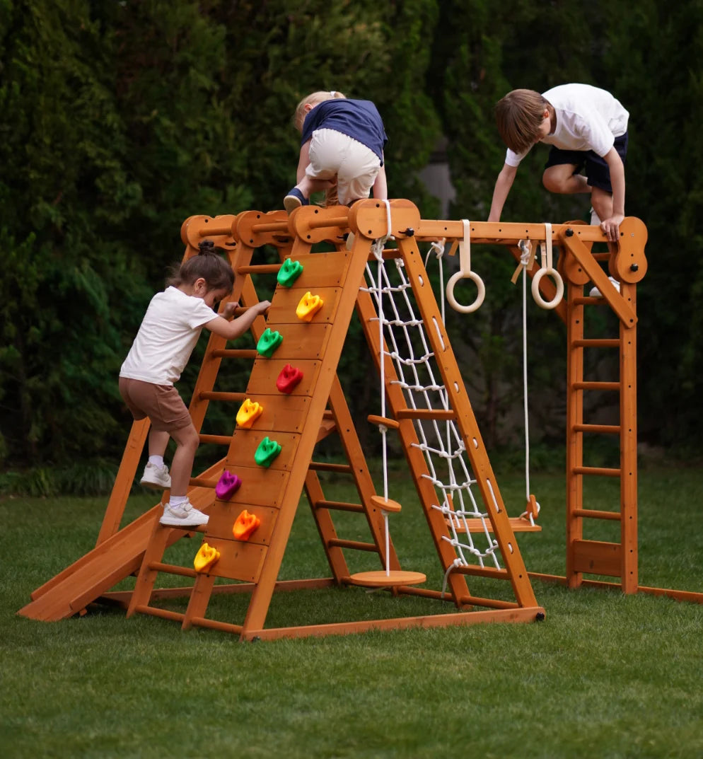 Chestnut - 8-in-1 Jungle Gym for Toddlers by Avenlur