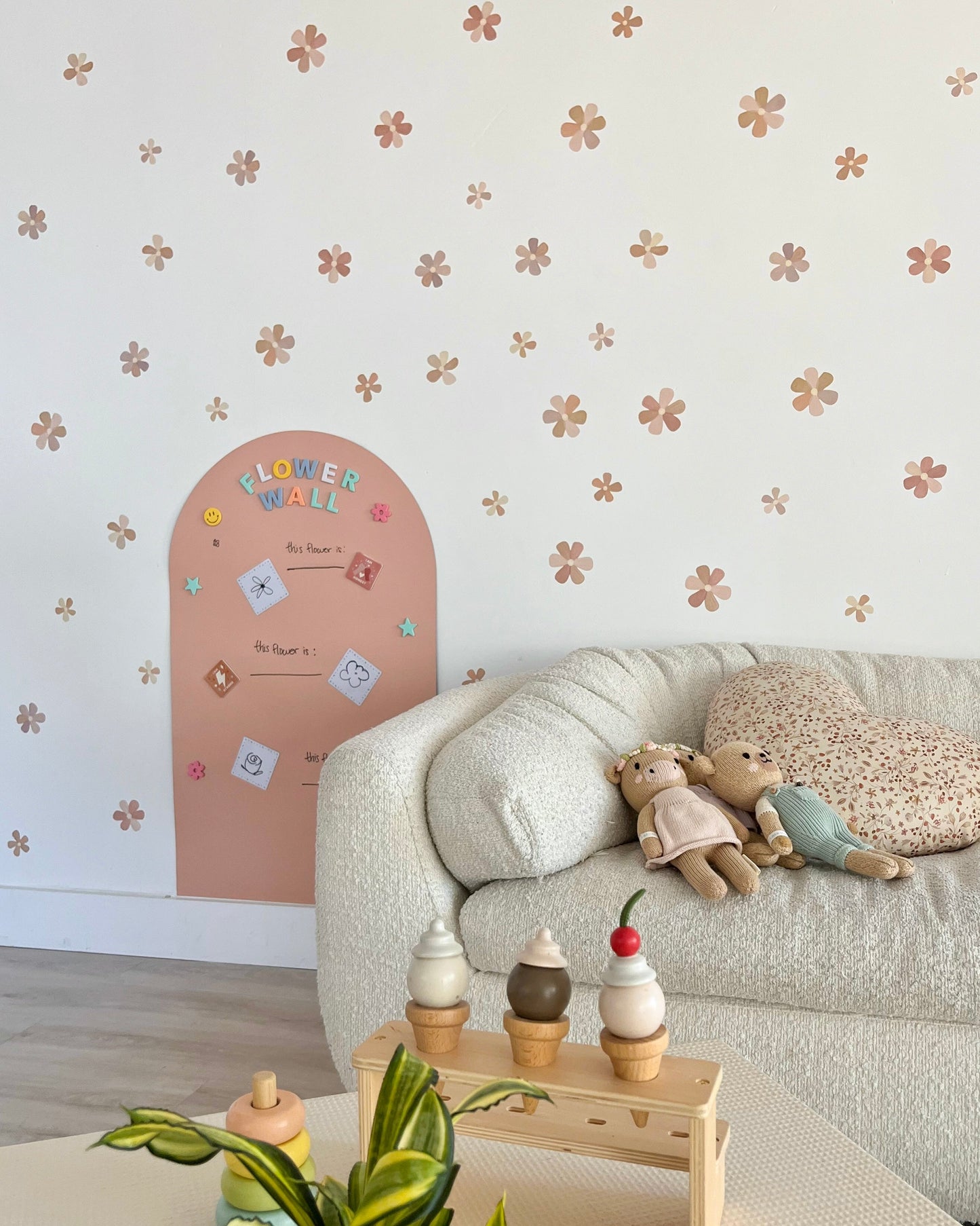 Peel & Stick Fabric Wall Stickers - Flowers